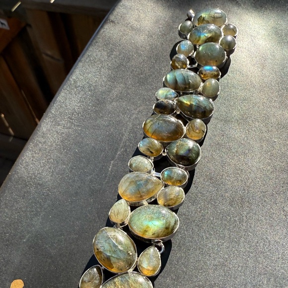 925 sterling silver Labordarite bracelet! Extraordinarily beautiful! HANDMADE!!! - Picture 12 of 15